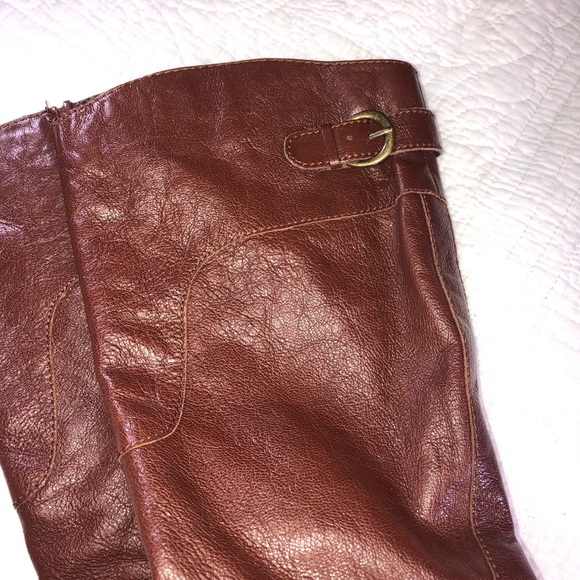 NINE WEST Millicento Brown Leather heeled boots 9 - Picture 10 of 13